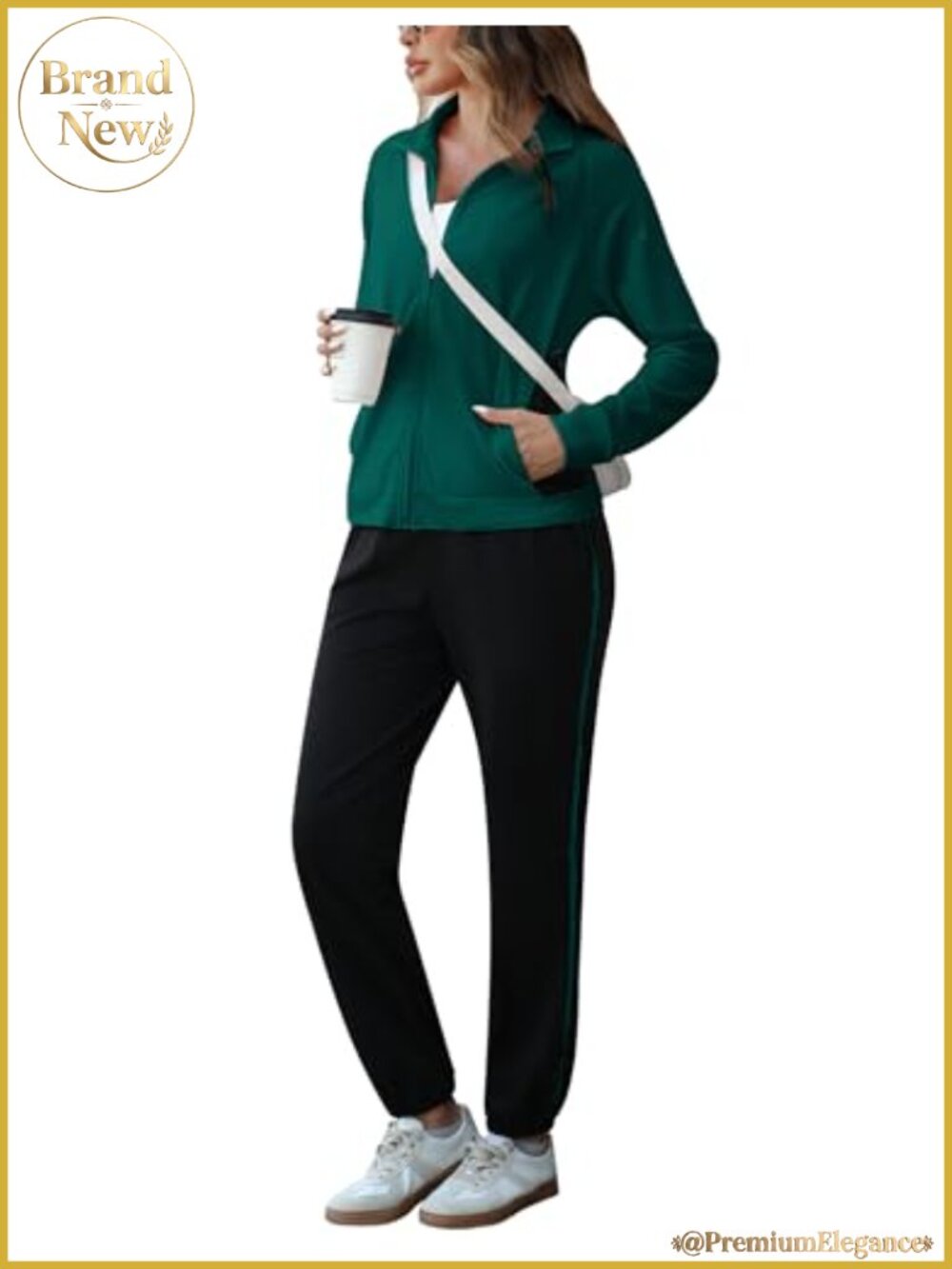 Women's 2 Piece Tracksuit Set Zip Up Jogger Lounge Sweatsuit Long Sleeve